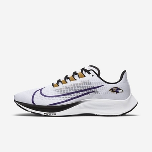 Chaussure De Running Nike Air Zoom Pegasus 37 (Baltimore Ravens) Blanche 6349-521 White/Pure Platinum/Black/New Orchid Homme | HSN-75453969